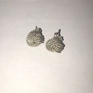 Tiffany and Co. Sterling silver knot earrings